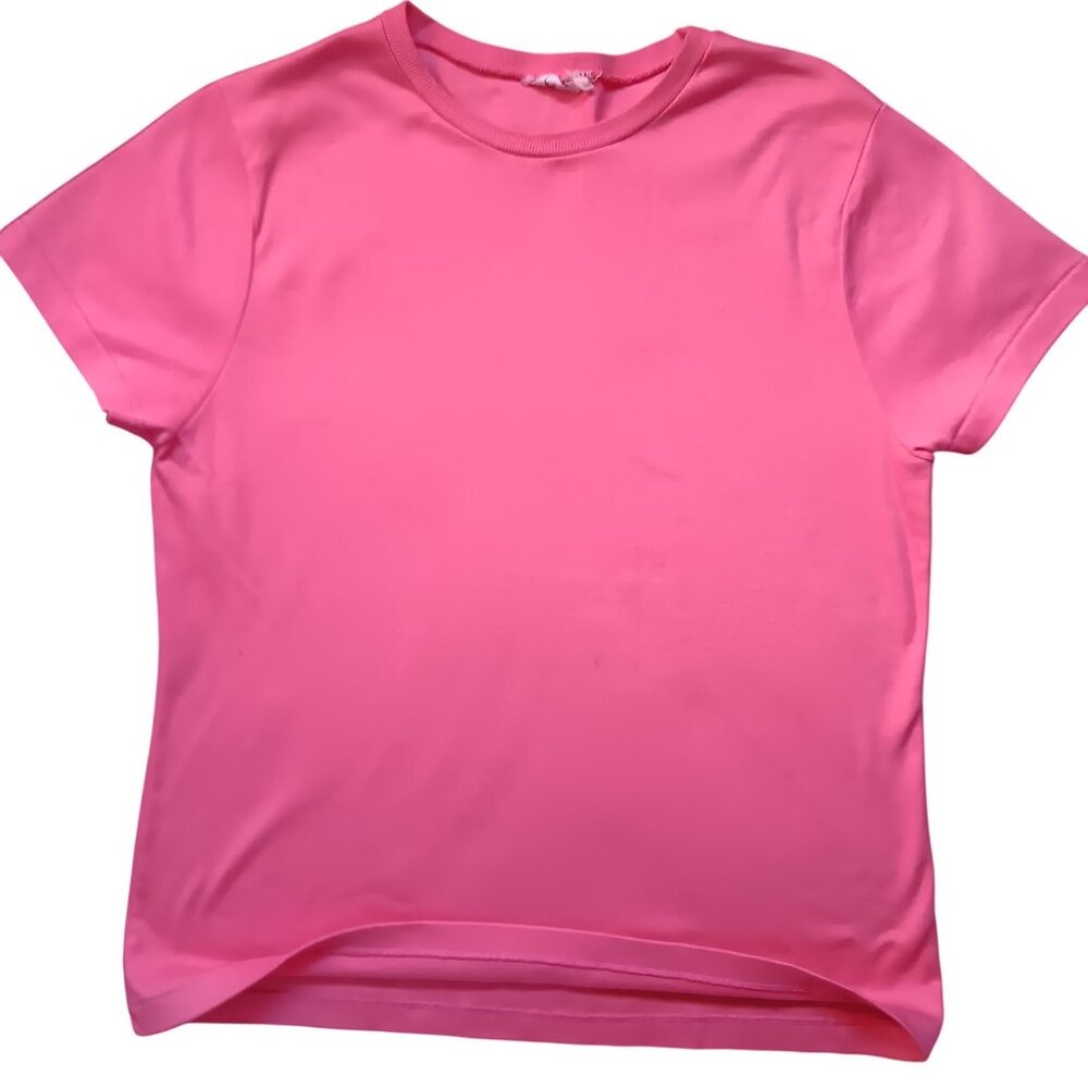 Vintage Womens T-shirt Medium Single Stitch Crew Neck Pink 1970's Disco